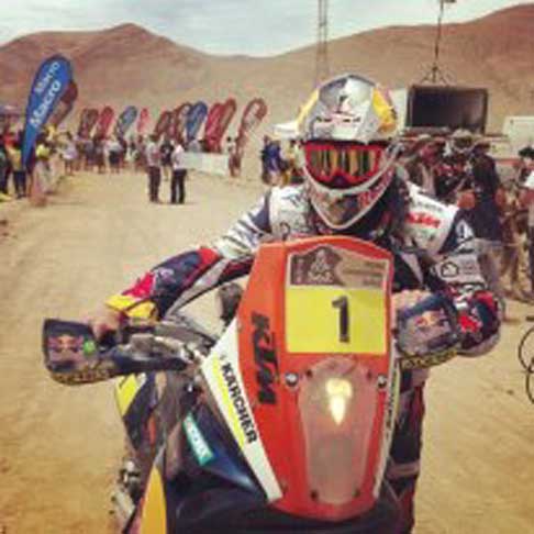Dakar 2013 - Dakar 2013 VI tappa il biker Cyril Despres su moto KTM secondo in classifica generale width=