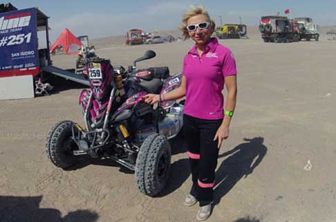 V tappa Dakar - Dakar 2013 - driver Camelia Liparoti con la sua Yamaha YSM 700R SE width=