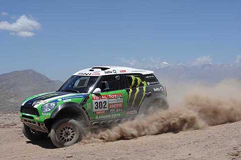 cars Mini - Dakar 2012 la Mini All 4 Racing del duo Peterhansel-Cottret width=