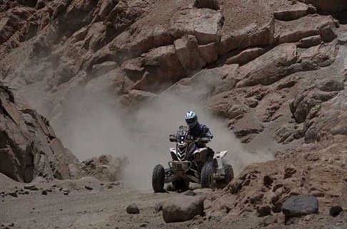 Yamaha - Dakar 11ma tappa - il pilota argentino Maffei Tomassu Quads Yamaha 650 GRW giunto in terza posizione in questa tappa width=