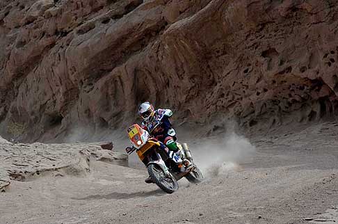 KTM - Dakar 2012 stage 4 il vincitore della tappa Marc Coma su moto KTM 450 CC width=