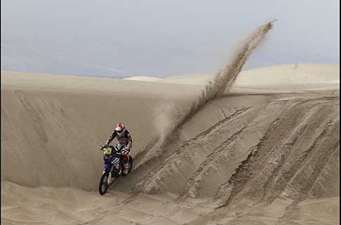 Dakar 2013 - Dakar 2013 11° stage La Rioja - Fiambalá biker Alain Duclos su moto Sherco 450 SR width=