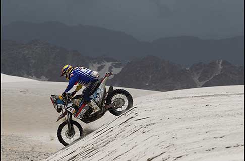 Dakar 2013 - Dakar 2013 11° stage La Rioja - Fiambalá biker Gustavo Malave moto Yamaha VR450 width=