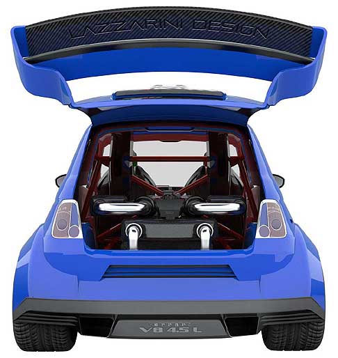 Lazzarini - Fiat 500 Lazzarini Design 550 Italia posteriore vettura width=