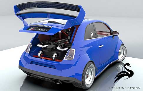 Lazzarini - Lazzarini 550 Italia trerovettura Tuning della Fiat 500 e componentisitca Ferrari width=