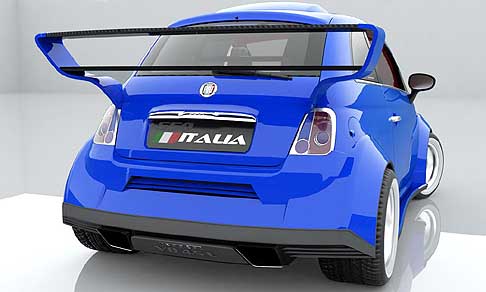 Lazzarini - Lazzarini Design 550 Italia spoiler posteriore con motore Ferrari width=