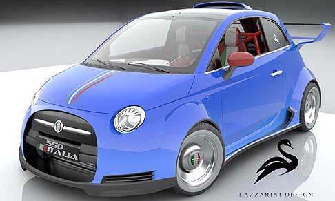 Lazzarini - Lazzarini Design 550 Italia, piccolo gioiello con il telaio di una Fiat 500 e la meccanica di una Ferrari 458 Italia width=