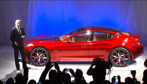 Fisker - La sorprendente berlina che conferma la decisa direzione futura di Fisker Automotive, si propone con un design raffinato e la tecnologia più evoluta in fatto di rispetto ambientale. width=