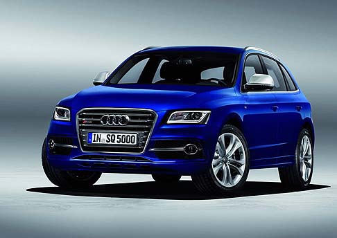 Audi - Per la recente Audi SQ5, il modello più sportivo della gamma, qui troviamo una potente motorizzazione turbodiesel 3.0 TDI biturbo da 313 CV di potenza e coppia massima di 650 Nm a 1.450 giri.  width=