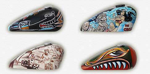 Harley Davidson - Personalizzarioni del serbatorio Harley Davidson per il concorso «Art of custom 2012» width=