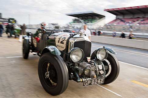 Bentley - Le Mans Classic leaving the pits width=