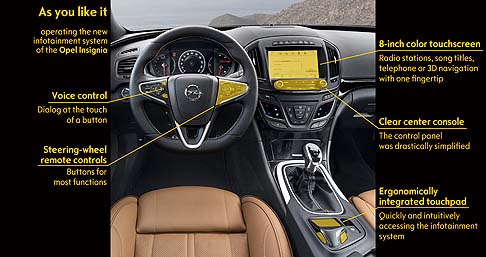Opel - Il nuovo navigatore Navi 900 Europa Touch può essere controllato dal touch screen a colori da 8 pollici.  width=