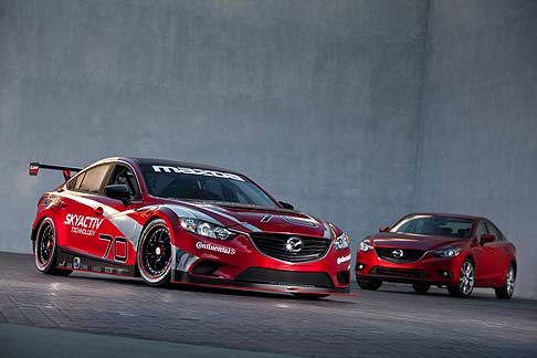 Mazda - Unica vettura partecipante ad essere dotata di un motore diesel, la Mazda 6, guidata dal pilota Sylvain Tremblay entra così nella storia della leggendaria competizione. width=