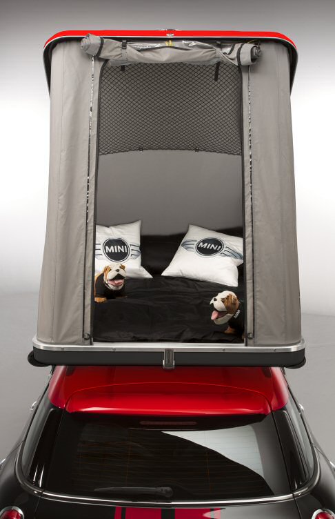Mini - Inoltre, per le vetture non equipaggiabili con un gancio da traino, come i modelli John Cooper Works, viene consigliata la tenda Roof Top Swindon. width=