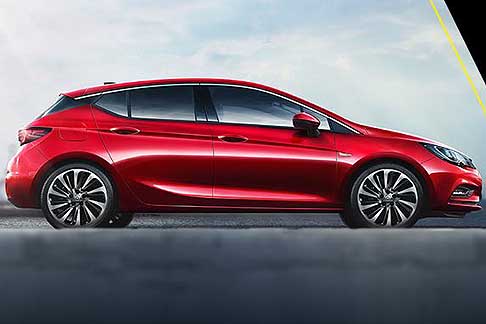 Opel - Il nuovo modello della Opel Astra MY 2016 si ispira molto al concept car Monza ma è molto più leggero del 20% di peso width=