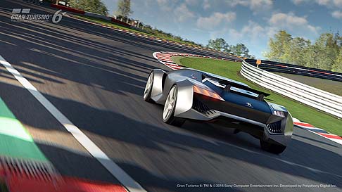 Peugeot - I designer di Peugeot e gli ingegneri Peugeot Sport hanno creato un’ incredibile supercar, che offre i principi fondamentali di una vettura di endurance ultraprestazionale, esaltati dalle immagini ad alta definizione di Gran Turismo 6. width=