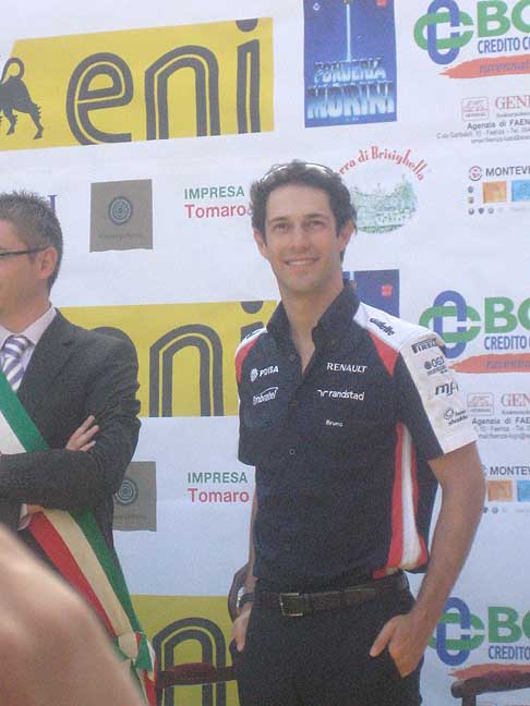 Bruno Senna - Premiazione del pilota di Formula 1 Bruno Senna a Brisighella al Trofeo Lorenzo Bandini 2012 width=