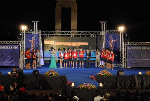 Reggio Calabria - Premiazione primo posto Citta di Roma per la gara Regata del Mediterraneo 2012 width=