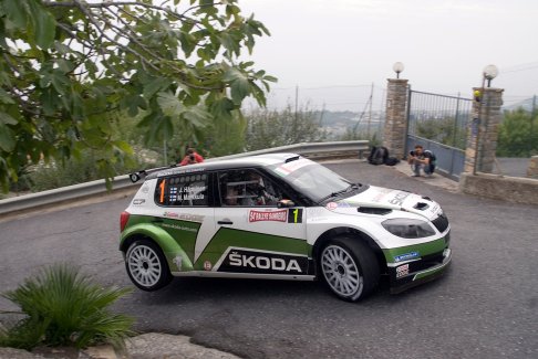 Skoda racing - Rally IRC Sanremo 2012 con il driver Juho Hanninen su Skoda racing width=