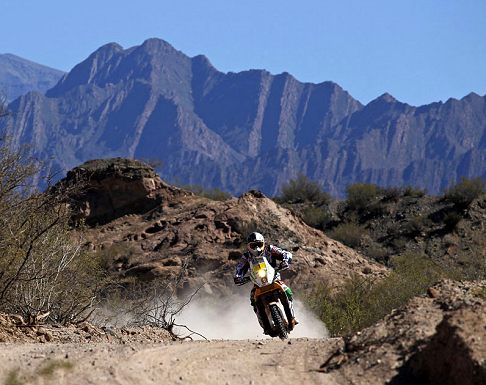 KTM - Dakar 2011 vincitore della tappa Marc Coma su moto KTM width=