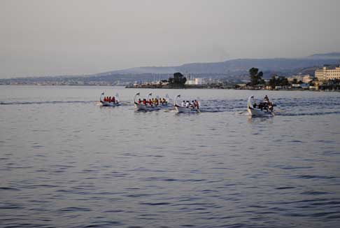 Reggio Calabria - Regata del Mediterraneo 2012 gara finale con la Città di Roma in testa width=