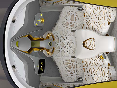 Renault - KWID Concept dispone anche di climatizzatore posteriore con comandi posti sullo schienale del sedile del conducente e di una ventilazione attraverso dei fori concentrici. width=