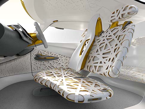 Renault - La plancia di bordo ha la forma di un tablet integrato che permette di accedere alle varie funzionalità del Flying Companion. width=