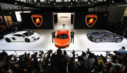 Lamborghini - Nuovo stand espositvo Lamborghini al salone dell'automobile di Shanghai width=