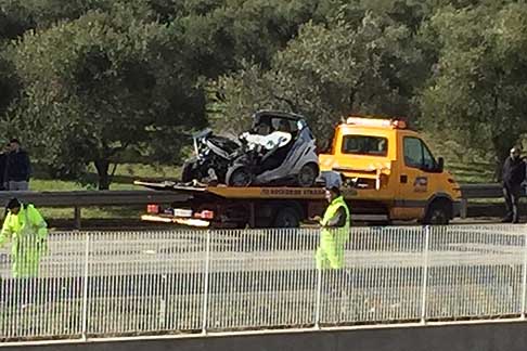 Crash - City car Smart incidentata sul carroattrezzi, dove muore un giovane di 38 anni ad Acquaviva delle Fonti - Bari width=