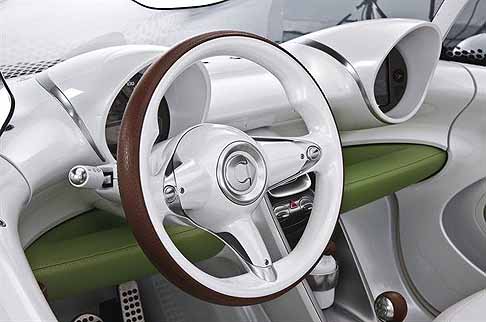 Smart - Volante in pelle della Smart Forspeed e interni vettura width=