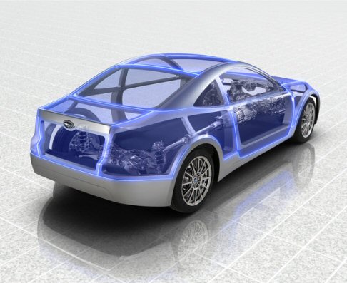 Subaru - Subaru BRZ immagine in trasparenza dell'architettura interna width=
