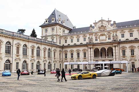 Conferenza Stampa - Supercar esposte esternamente al Castello del Valentino per la conferenza stampa dell Salone dell´Auto di Torino 2017 a Parco Valentino