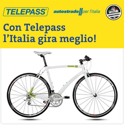 Telepass - Telepass al Giro d´Italia - concorso a premi in palio una bicicletta sportiva width=
