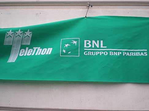 Telethon - Raccolta fonti di Telethon in collaborazione con la banca BNL di Roma width=