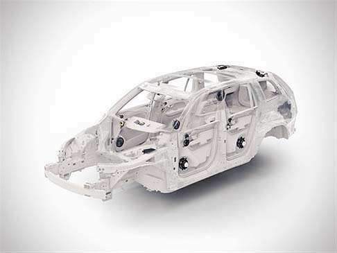 Volvo - La SPA consente a Volvo di sviluppare una gamma di modelli basati sulle stesse interfacce, moduli, sistemi scalabili e componenti comuni e costruiti in un contesto produttivo flessibile. width=