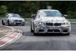 BMW M3 e M4 in pista sul circuito di Nurburgring BMW M3 e M4 in pista sul circuito di Nurburgring