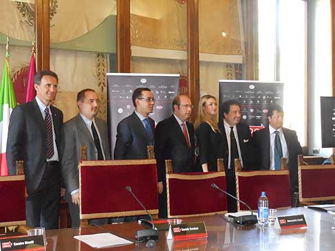 Conferenza Stampa - Organizzatori delle Mille Miglia edizione 2012 con la Madrina Martina Stella width=