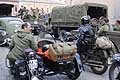 Atmosfera ripartenza da Ferrara carovana militare per l´anniversario della Liberazione 2017