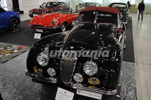 Jaguar - Jaguar XK 120 OTS vintage cars del 1954 ad Automotretrò 2026 presso Fiere di Parma. Scopri la vettura storica esclusiva Jaguar XK 120 OTS. Guarda le Foto esemplari di Automania!