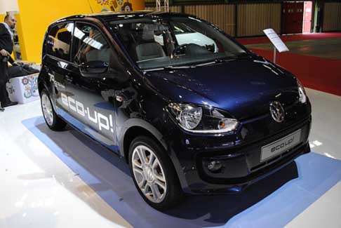 Volkswagen - VW ECO Up! a metano esposta nello stand Eni al Salone di Bologna 2012 width=
