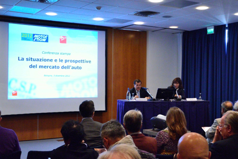 Bologna Motor Show - conferenza stampa la situazione e le prospettive del merdato dell´auto in Italia e nel resto del mondo width=