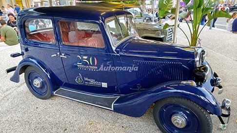 Fiat 508 Balilla delle Fiamme Gialle - In mostra alla Fiera del Levante 2026, la fiancata della Fiat 508 Balilla (1936) sfoggia lo stemma d'epoca e il logo dei 250 anni del Corpo. Guarda lo Zoom per ingrandire ed esplorare ogni dettaglio della livrea. Ecco le Foto esclusive di Automania!