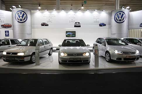 Fiera di Padova - A Padova sono esposte le sette generazioni della Volkswagen Golf width=
