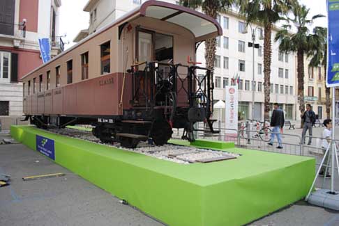 Gran Premio di Bari - carozza treno esposta in area Paddock nel Gran Premio di Bari 2013 width=
