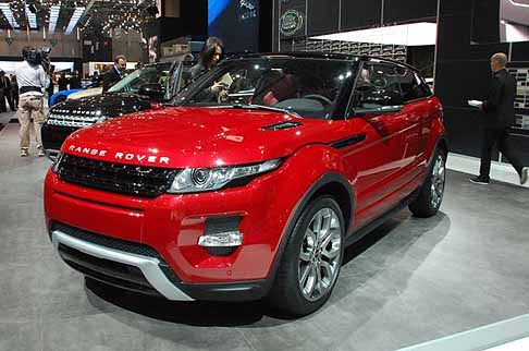Land Rover - Range Rover Evoque anteriore red Al Ginevra 2011 Motor Show width=