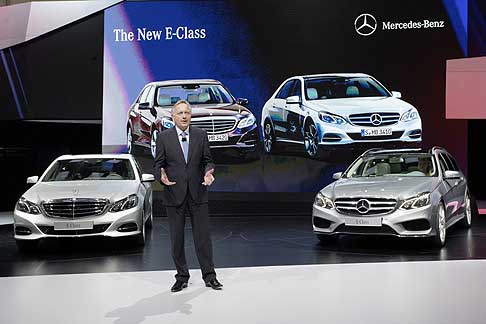 Mercedes-Benz - Joachim Schmidt, Executive Vice President Mercedes-Benz Cars & Sales Marketing presenting the new Mercedes E-Class width=