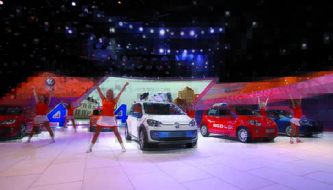 Volkswagen - Balletto nello stand Volkswagen nel giorno della stampa al Ginevra Motor Show 2012 width=