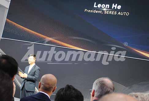 Aito - Press Conference Leon He Presidente Seres Auto per la presentazione di Luxury Suv Cinesi Aito all´IAA Mobility 2025 a Monaco di Baviera in Germania