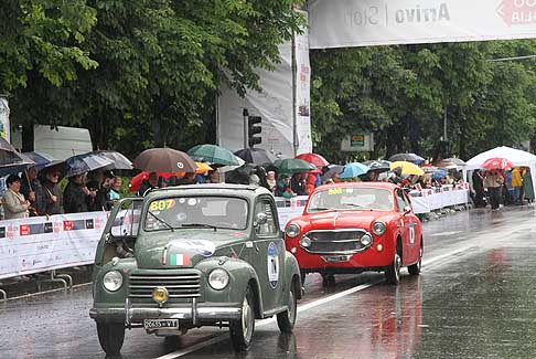Mille Miglia 2016 - Fiat 500 C Topolino segue Fiat 1100 Vignale alla MilleMiglia 2016