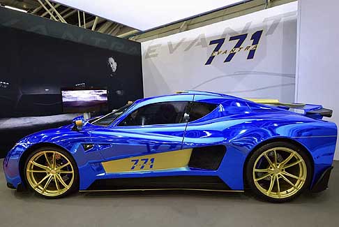Supercar Motor Show 2016 - Mazzanti Evantra 771 con motore V8 in alluminio di 7L aspirato